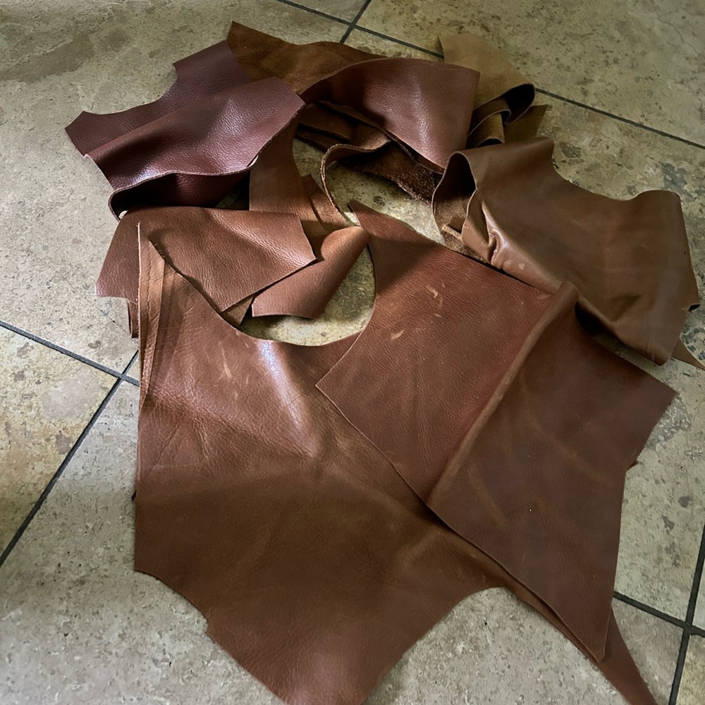 #3D- Leather remnants pieces perfect for crafting